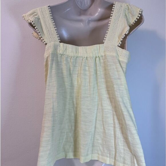 Style & Co Lemon Meringue Butter Yellow Tank Top Ruffled Strap Sz XS - Picture 2 of 6